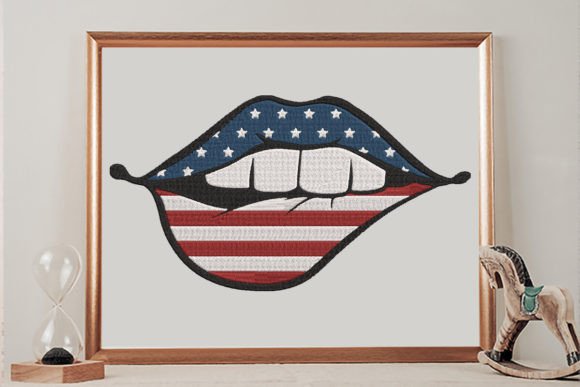 Biting Lips USA Flag 4th of July: Apparel Design Review