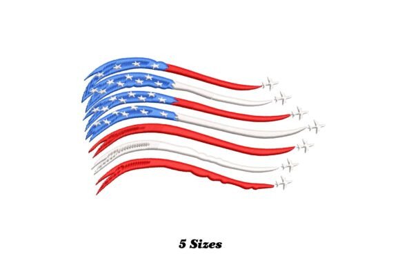 Fighter Jet Airplane American Flag: Embroidery Review