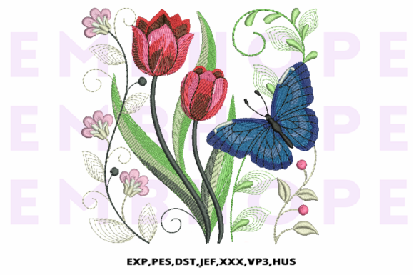 Flowers with Butterfly and Tulips: Sweatshirt Review