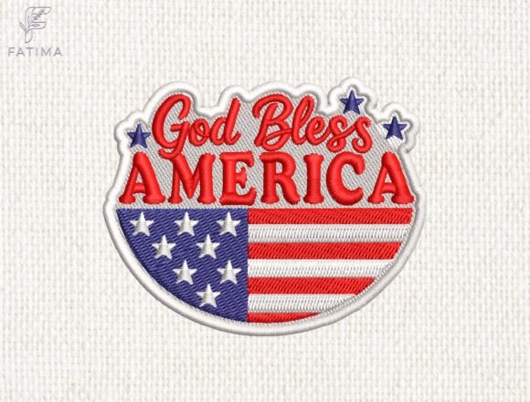 God Bless America Patch Embroidery File Review
