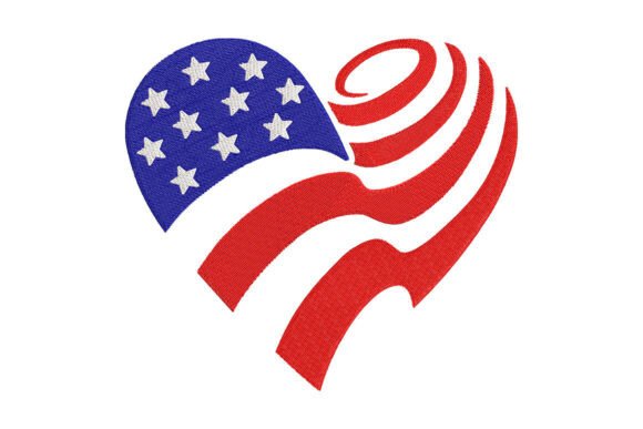 USA Flag Heart Embroidery Design Review