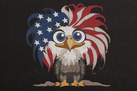USA Patriotic Eagle Flag on Black: Designer Review